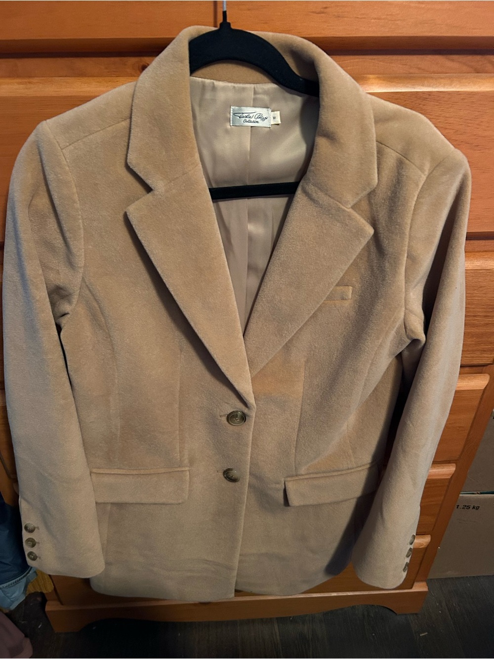 Tasha Pollizi Collection Camel/Tan Single-Breasted Blazer/Jacket